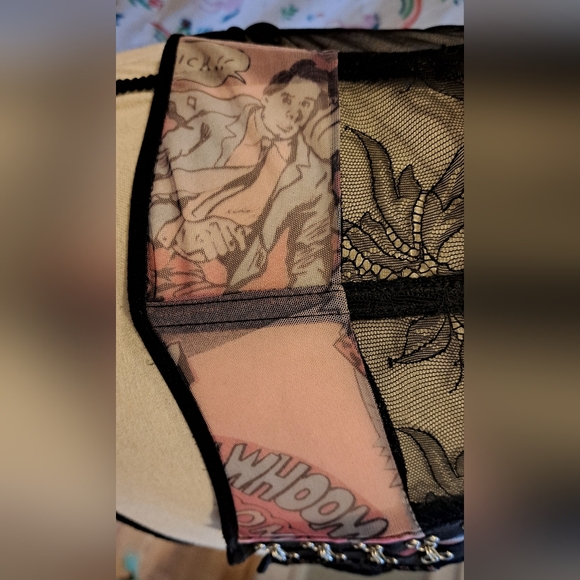 Vintage Y2K Verdissima Comic Cosplay Anime Lace Cinch Waist Corset Bustier SZ 36 - Picture 3 of 8